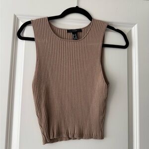 Donated: Women's Tan Ribbed Tank Top - donating 5/7